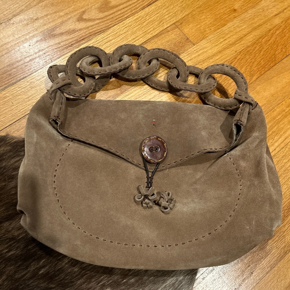 Pre owned Henry Beguelin suede brown shoulder bag